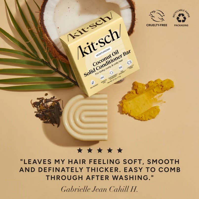 Coconut Oil Shampoo & Conditioner Bar Combo for Dry Damaged Hair - Pleasanthill Products