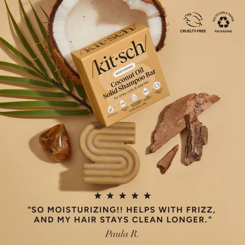Coconut Oil Shampoo & Conditioner Bar Combo for Dry Damaged Hair - Pleasanthill Products