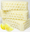Lemon Essential Oil Natural Artisan Soap Bar Honeycomb Trim - Pleasanthill Products