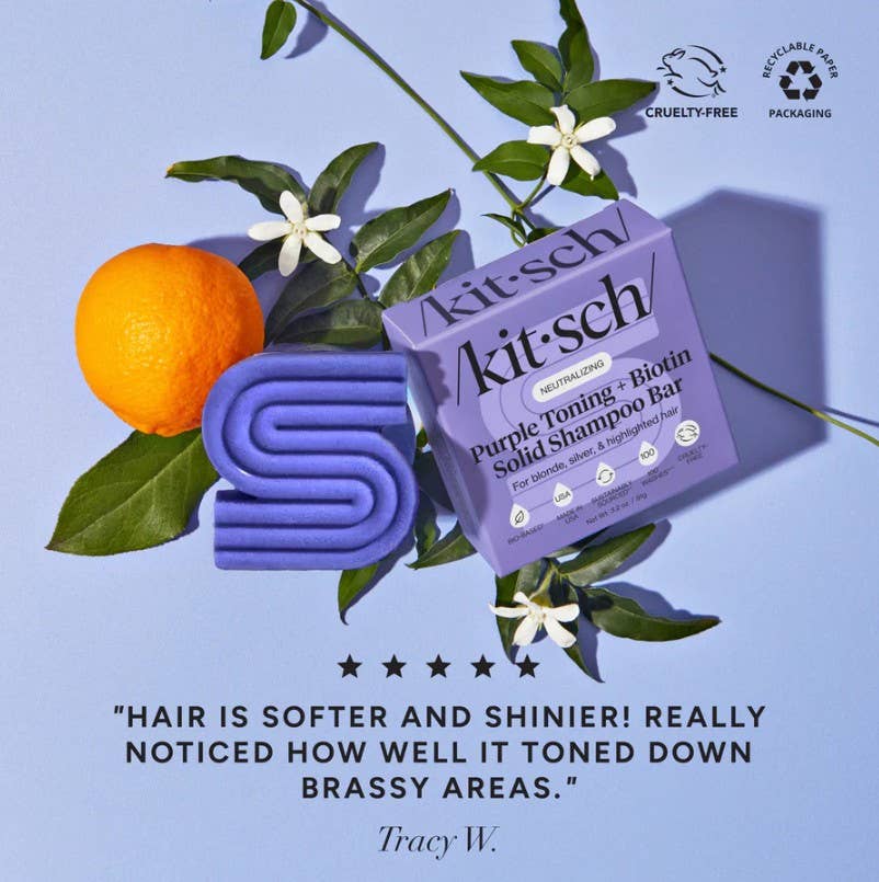 Purple Toning Shampoo & Conditioner Bar Combo for Color-Treated & Grey Hair - Pleasanthill Products