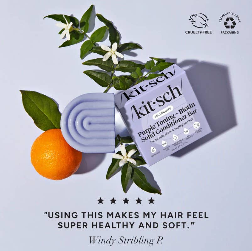 Purple Toning Shampoo & Conditioner Bar Combo for Color-Treated & Grey Hair - Pleasanthill Products