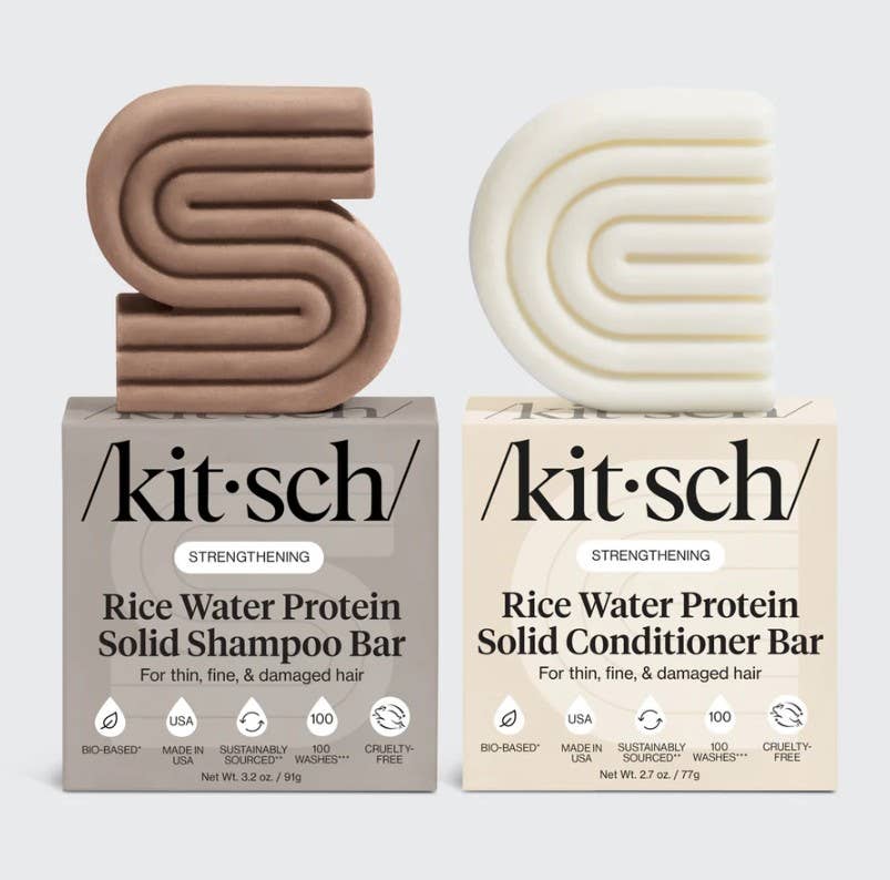 Rice Water Shampoo & Conditioner Bar Combo for Hair Growth - Pleasanthill Products