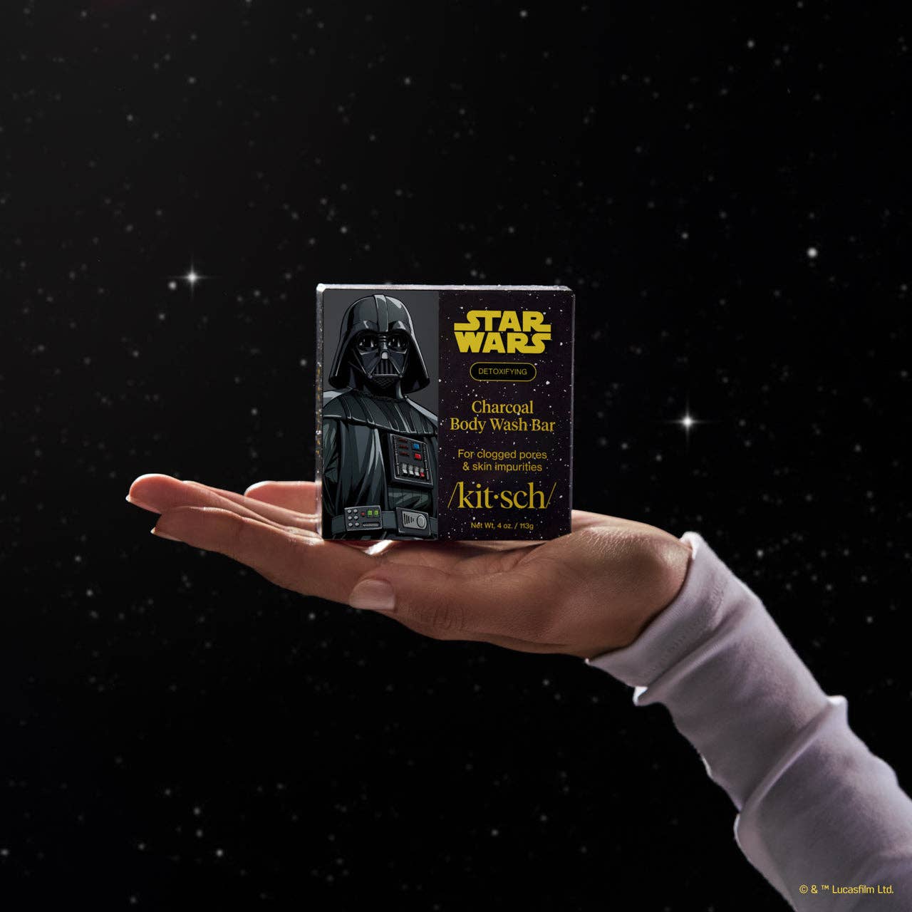 Star Wars™ & Kitsch Charcoal Detoxifying Solid Body Wash - Darth Detox - Pleasanthill Products
