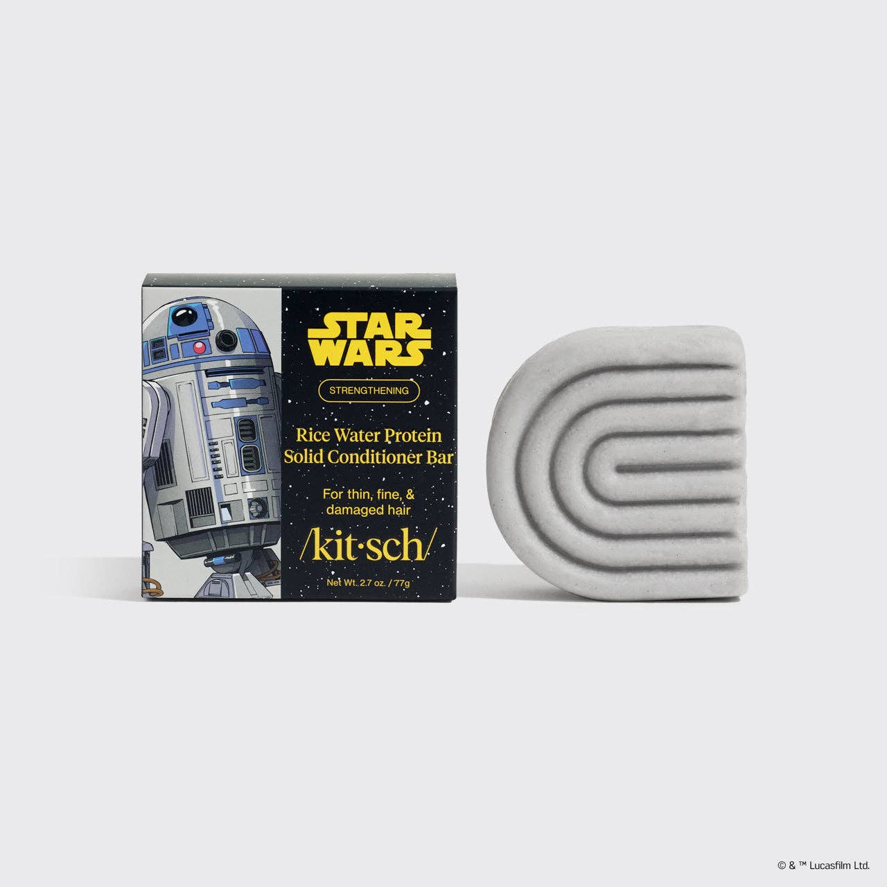Star Wars™ & Kitsch Rice Water Protein Strengthening Solid Conditioner - R2-D2 - Pleasanthill Products