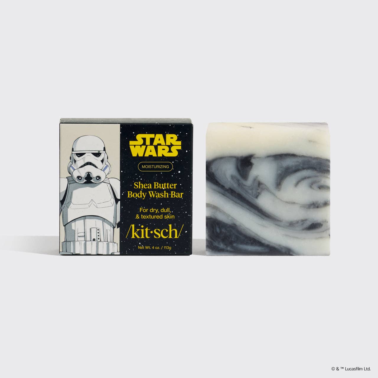 Star Wars™ & Kitsch Shea Butter Moisturizing Solid Body Wash - Stormtrooper Swirl - Pleasanthill Products